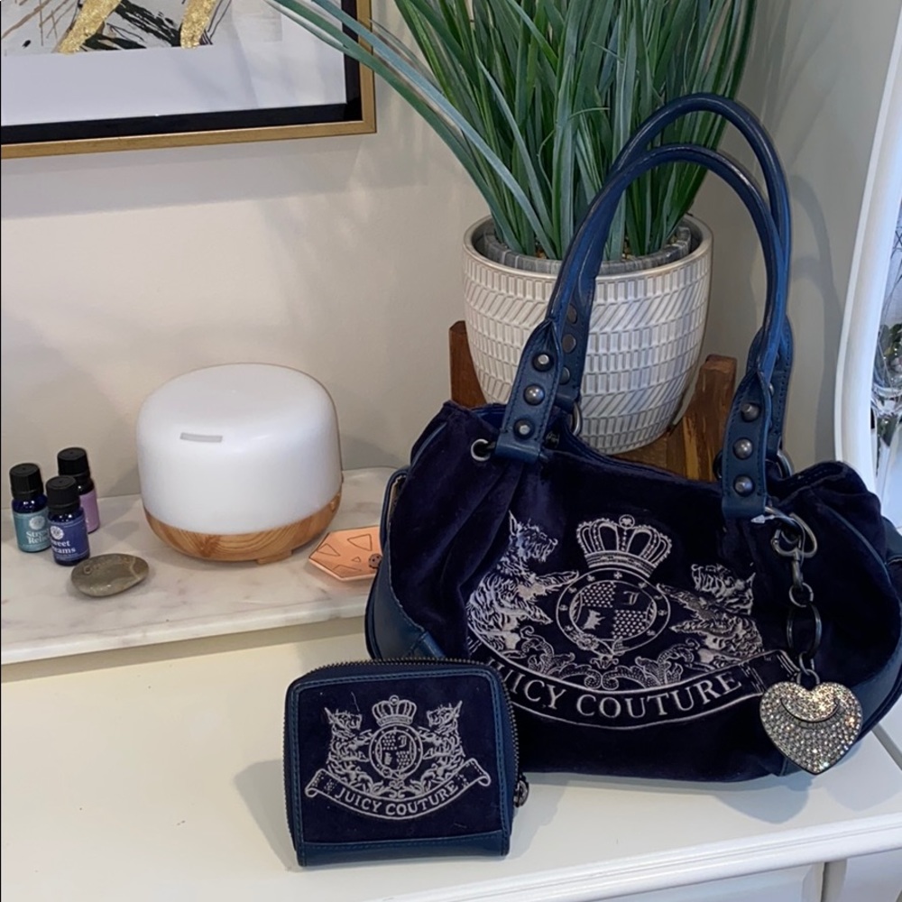 Authentic Juicy couture velvet purse & wallet